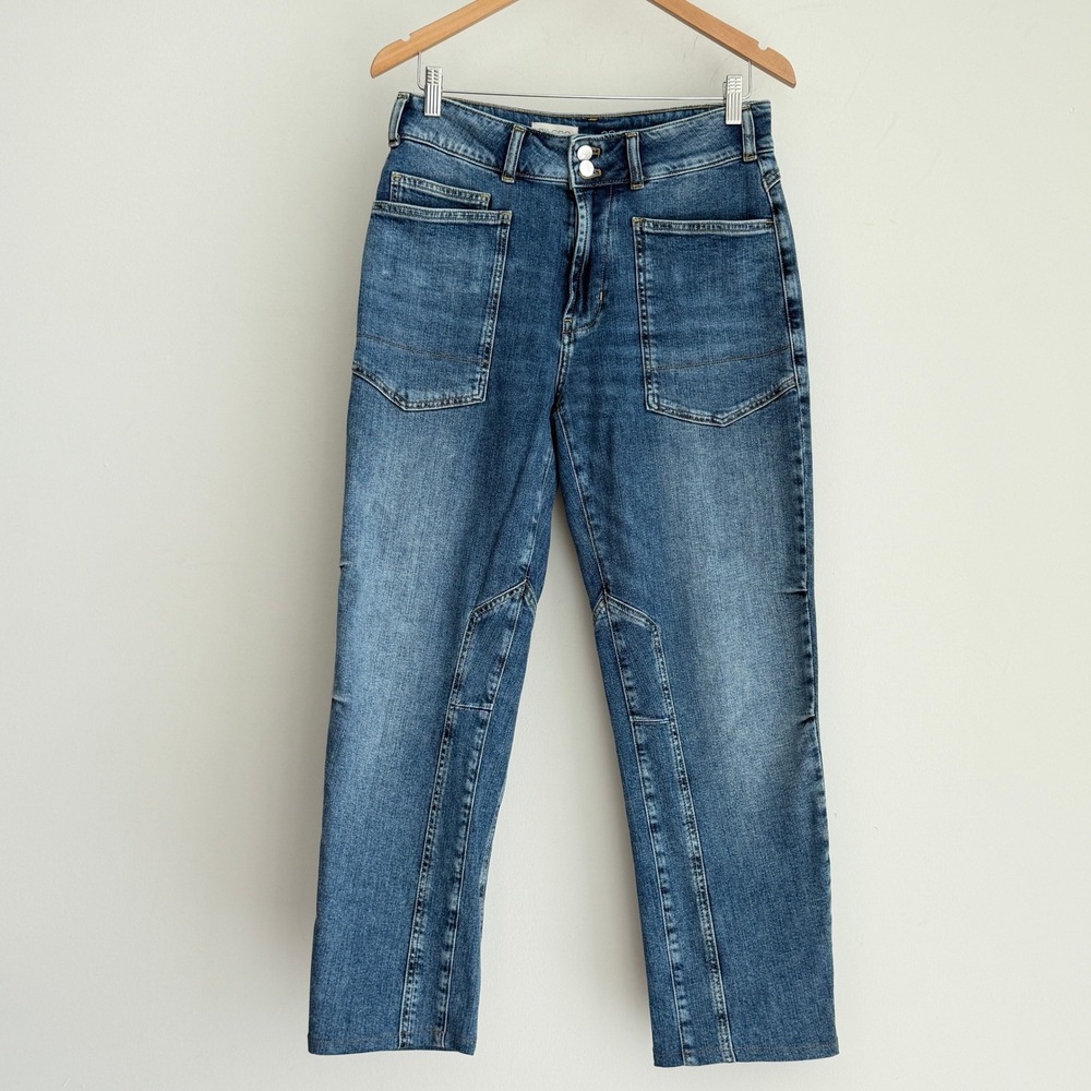 Pilcro and the Letterpress Jeans 28 The Wanderer Mid Rise Utility Patch Pocket